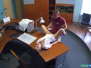 Nurse Alexis gets a hot stupefy by means of her shift at the clinic